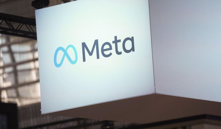 The Meta logo is seen at the Vivatech show in Paris, France, Wednesday, June 14, 2023. European Union regulators opened investigations into Apple, Google and Meta on Monday March 25, 2024 in the first cases under a sweeping new law designed to stop Big Tech companies from cornering digital markets that took effect earlier this month. (AP Photo/Thibault Camus, File)
