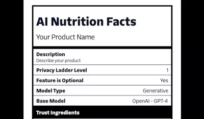 The Biden administration said Wednesday it is looking at putting artificial intelligence “nutrition labels” on new tech products similar to the Food and Drug Administration’s mandatory food labeling regime.