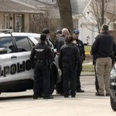 In this image taken from video provided by WTVO-TV/WQRF-TV/NewsNation. law enforcement personnel work at the scene, Wednesday, March 27, 2024, in Rockford, Ill., where four people were killed and five were wounded in stabbings in northern Illinois. Redd said that a suspect is in police custody and was being questioned. She said police did not know the motive. (WTVO-TV/WQRF-TV/NewsNation via AP)