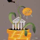 The end of ESG (environmental, social, and governance) illustration by Linas Garsys / The Washington Times