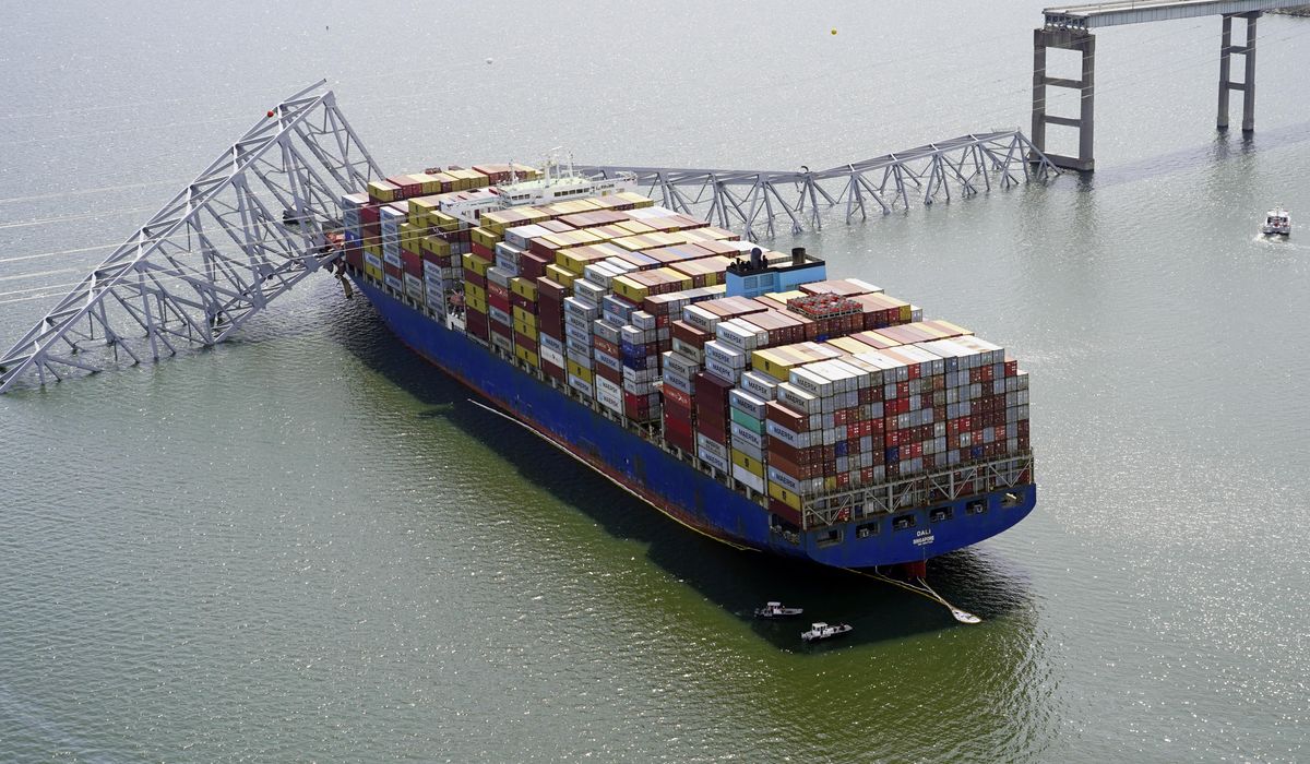 NextImg:At collapsed Baltimore bridge, focus shifts to the weighty job of removing the massive structure