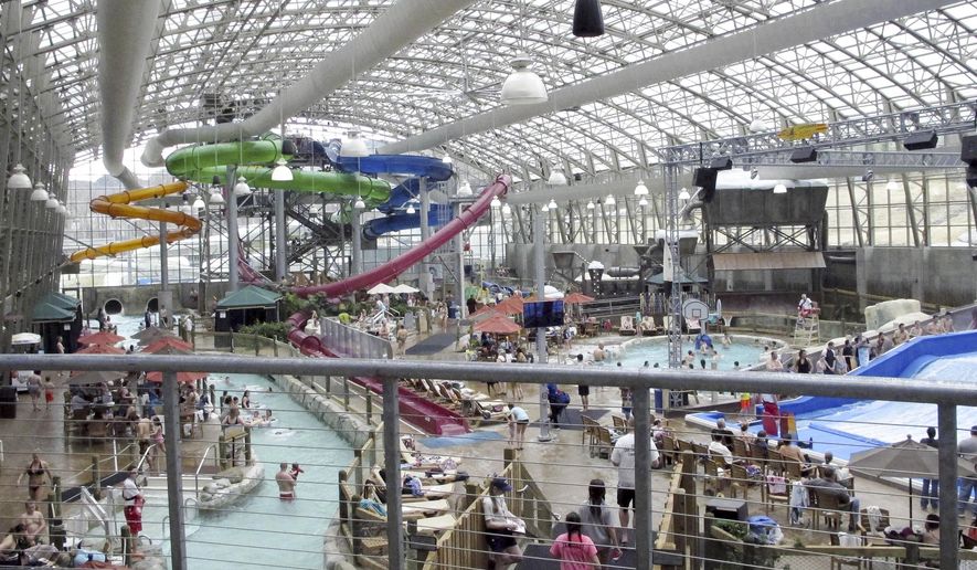 The water park at Jay Peak resort in Jay, Vt., April 18, 2016. A state audit has concluded Thursday, March 28, 2024, that Vermont did not provide adequate oversight to prevent the massive fraud that occurred in ski area and other development projects funded by foreign investors&#x27; money through a special visa program. (AP Photo/Lisa Rathke, File)