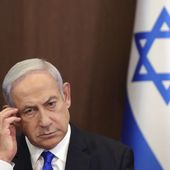Israeli Prime Minister Benjamin Netanyahu attends the weekly Cabinet meeting in the prime minister&#x27;s office in Jerusalem, on June 25, 2023. (Abir Sultan/Pool Photo via AP, File)