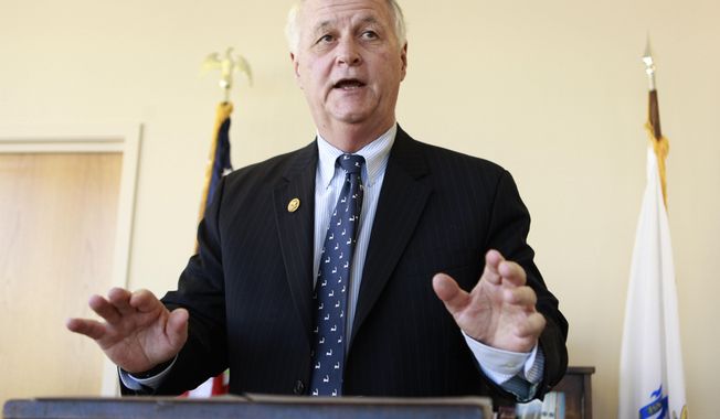 U.S. Rep. William Delahunt, D-Mass., faces reporters during a news conference in Quincy, Mass., on Feb. 22, 2010. Former longtime Massachusetts congressman and district attorney Delahunt, a Democratic stalwart who postponed his own retirement from Washington to help pass former President Barack Obama&#x27;s agenda, has died following an illness. He died Saturday, March 30, 2024, at his home in Quincy, Massachusetts, at the age of 82 following a long-term illness, news reports said. (AP Photo/Steven Senne, File)