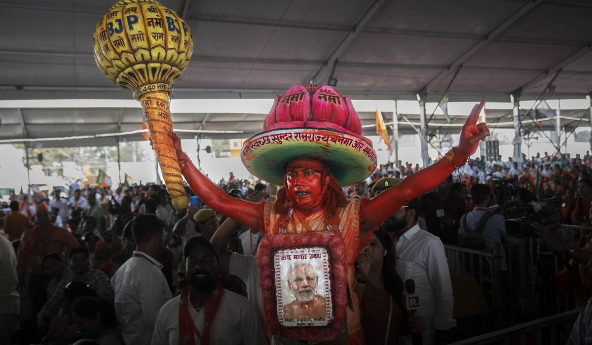 NextImg:Thousands rally in India’s capital as opposition bloc and Prime Minister Modi launch their campaigns