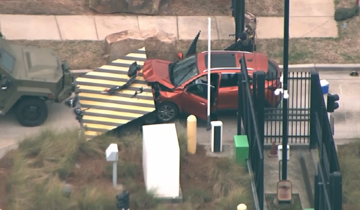 NextImg:WATCH: FBI says a driver rammed a vehicle into the front gate of its Atlanta office