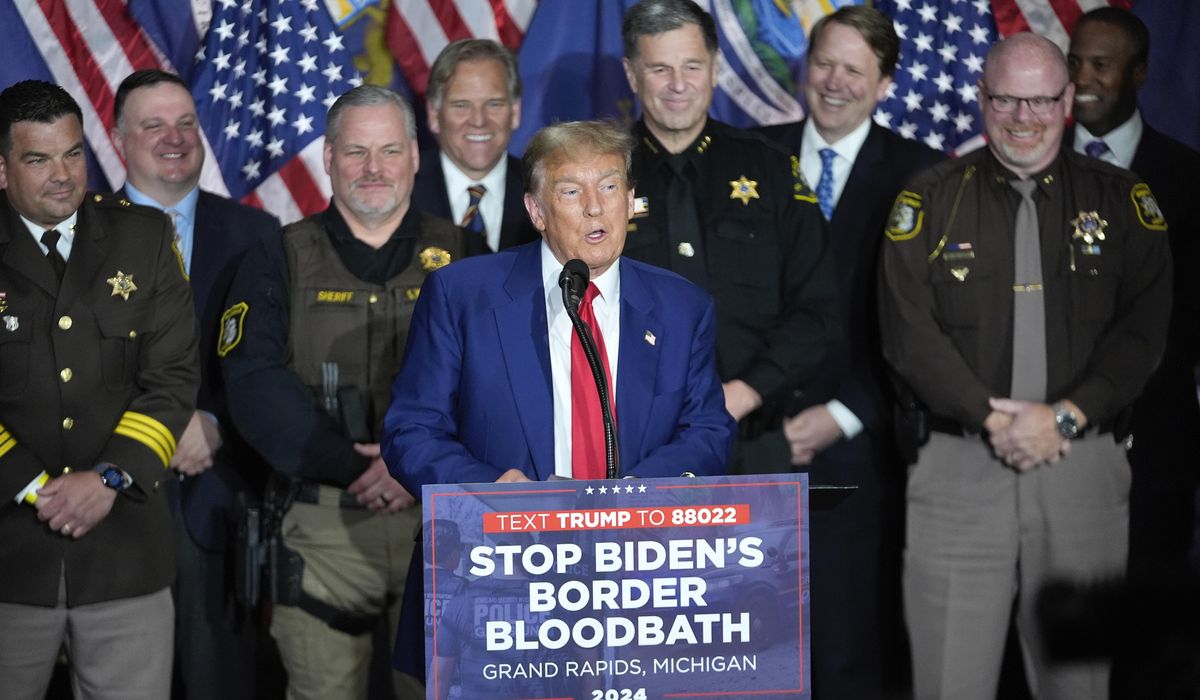 NextImg:Trump presses advantage on immigration issue, rails against ‘Biden Border Bloodbath’