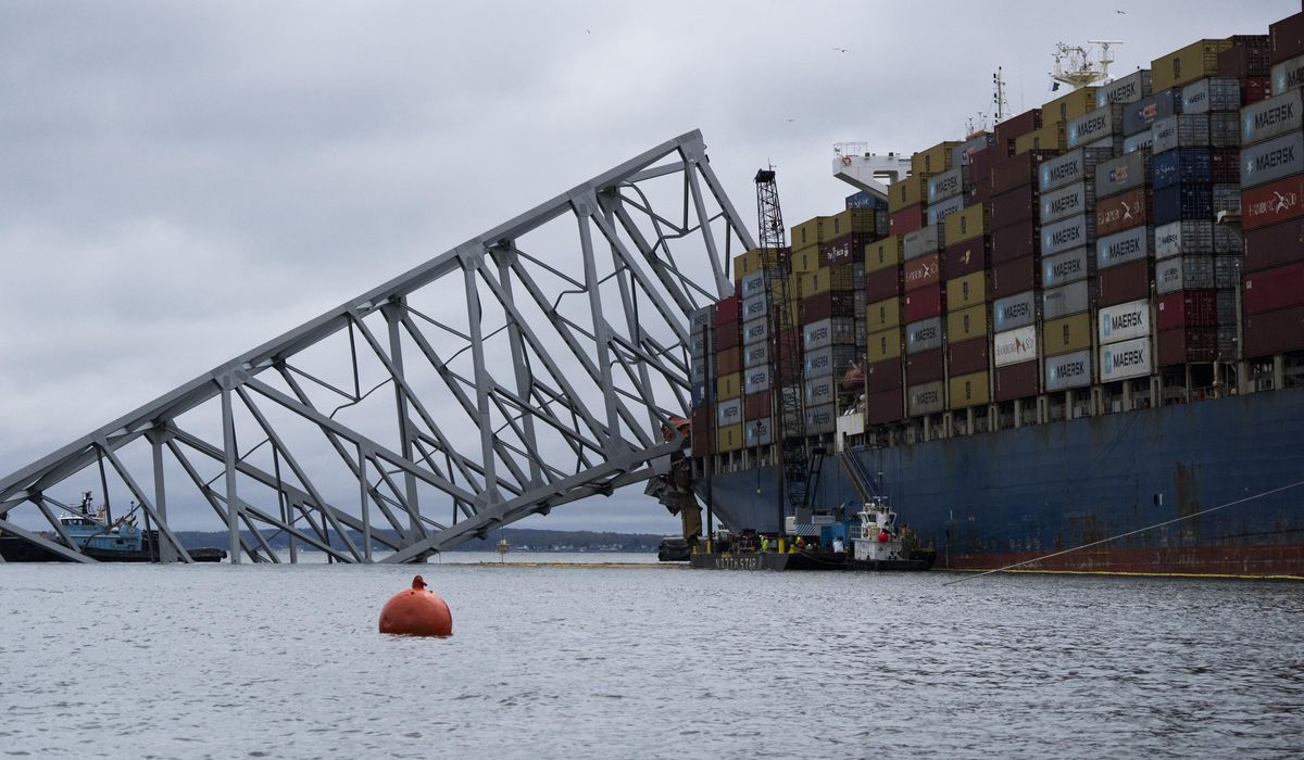 NextImg:Cargo moves through new channels as Key Bridge wreckage blocks Baltimore port