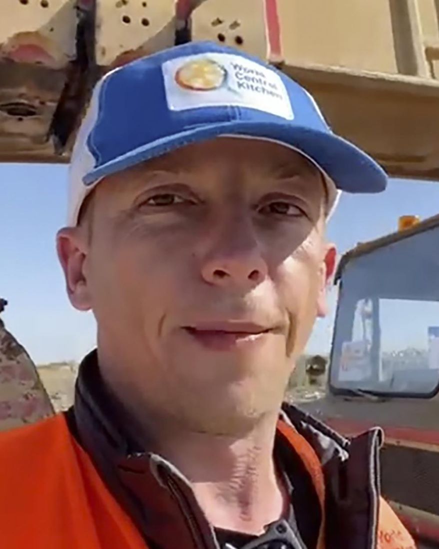 This photo provided by World Central Kitchen/WCK.org, shows Damian Soból of Poland, one of seven aid workers who were killed in Gaza on Monday, April 1, 2024. Israeli airstrikes that killed the aid workers in Gaza reverberated around the world, as friends and relatives mourned the losses of those who were delivering food to besieged Palestinians with the charity World Central Kitchen. (World Central Kitchen/WCK.org via AP)