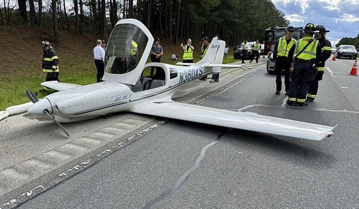 NextImg:Small plane lands on North Carolina highway, hits 1 car; no one hurt