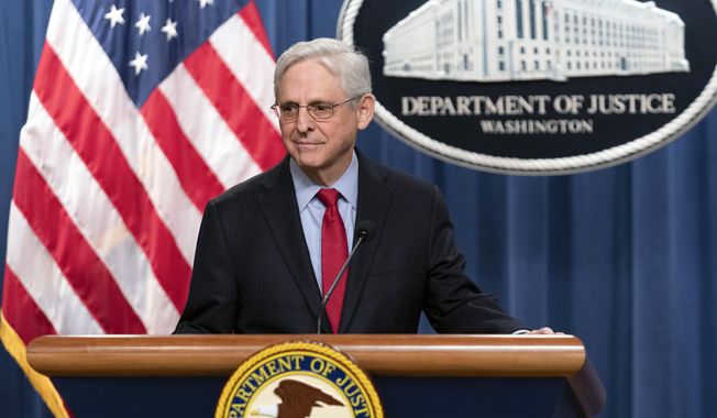 FILE - Attorney General Merrick Garland speaks during a news conference at Department of Justice headquarters in Washington, March 21, 2024. The Justice Department is blasting Republicans’ effort to hold Garland in contempt over his refusal to turn over unredacted materials related to the special counsel probe into President Joe Biden’s handling of classified documents, according to a letter obtained Monday, April 8, by The Associated Press. (AP Photo/Jose Luis Magana, File)