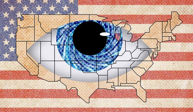 CIA spying on Americans and the Fourth Amendment illustration by Greg Groesch / The Washington Times