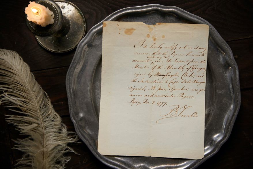 The Raab Collection — an international firm that buys and sells important historical documents — have unveiled a remarkable letter penned on Dec. 3, 1777 by founding father Benjamin Franklin. (Image courtesy of the Raab Collection)