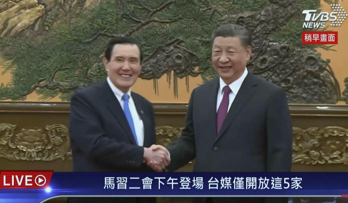 NextImg:China’s Xi Jinping hosts ex-Taiwan leader in Beijing in a message of Washington, Taipei