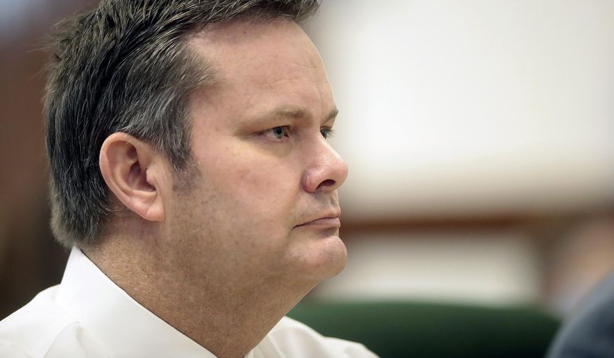 Chad Daybell sits during a court hearing, Aug. 4, 2020, in St. Anthony, Idaho. The trial of Daybell, who is charged with the deaths of his wife and his girlfriend's two youngest children, is set to begin in Idaho, serving as a second act in a bizarre case that has drawn worldwide attention and already resulted in a life sentence for the kids' mother. (John Roark/The Idaho Post-Register via AP, Pool, File)