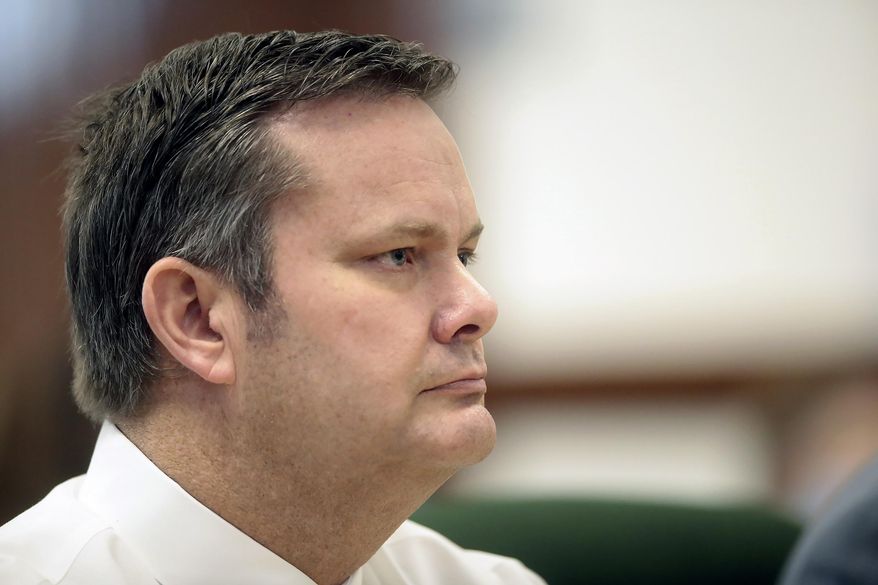 Chad Daybell sits during a court hearing, Aug. 4, 2020, in St. Anthony, Idaho. The trial of Daybell, who is charged with the deaths of his wife and his girlfriend's two youngest children, is set to begin in Idaho, serving as a second act in a bizarre case that has drawn worldwide attention and already resulted in a life sentence for the kids' mother. (John Roark/The Idaho Post-Register via AP, Pool, File)