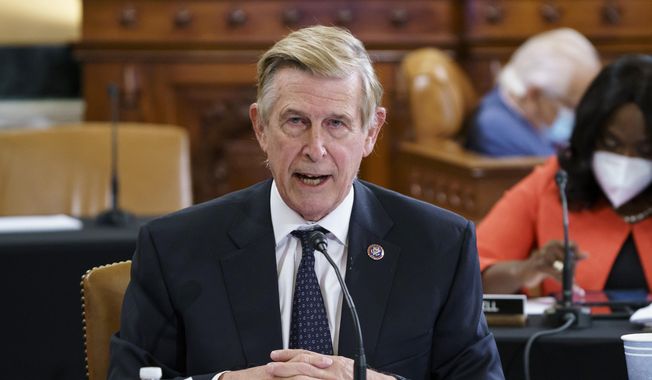 Rep. Don Beyer, D-Va., speaks at the Capitol in Washington, Sept. 9, 2021. To educate themselves on artificial intelligence, lawmakers have created a task force and invited experts to explain how AI could transform our lives. Beyer is taking it even further by enrolling in college to get a master&#x27;s degree in machine learning. (AP Photo/J. Scott Applewhite, File)