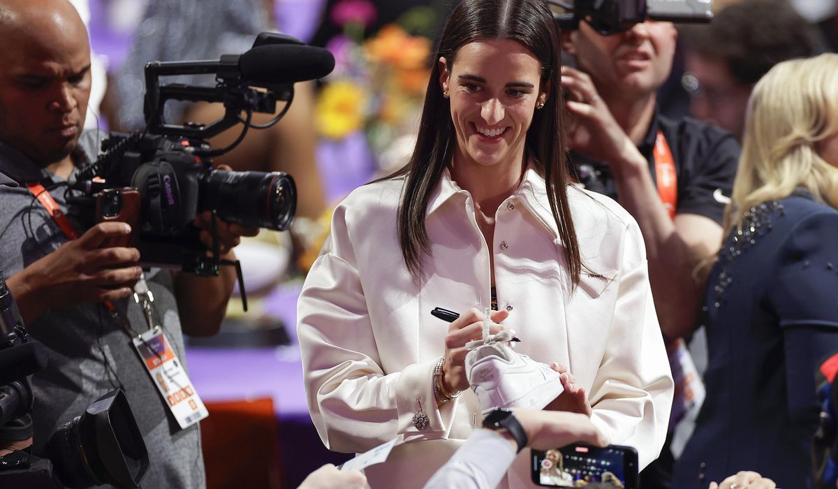 NextImg:Caitlin Clark taken No. 1 in the WNBA draft by the Indiana Fever, as expected