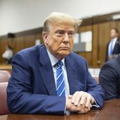 Former President Donald Trump awaits the start of proceedings on the second day of jury selection at Manhattan criminal court, Tuesday, April 16, 2024, in New York. Donald Trump returned to the courtroom Tuesday as a judge works to find a panel of jurors who will decide whether the former president is guilty of criminal charges alleging he falsified business records to cover up a sex scandal during the 2016 campaign. (Justin Lane/Pool Photo via AP)