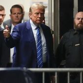 Former President Donald Trump returns to the courtroom after a recess at Manhattan criminal court, Tuesday, April 16, 2024, in New York. Donald Trump returned to the courtroom Tuesday as a judge works to find a panel of jurors who will decide whether the former president is guilty of criminal charges alleging he falsified business records to cover up a sex scandal during the 2016 campaign. (AP Photo/Mary Altaffer, Pool)