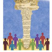 The Constitutional right to assemble in public illustration by Alexander Hunter/The Washington Times