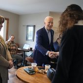 President Joe Biden greets patrons at Zummo&#x27;s Cafe, Wednesday morning, April 17, 2024, in Scranton, Pa. (AP Photo/Alex Brandon)