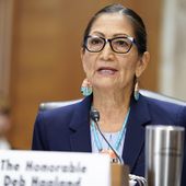 Interior Secretary Deb Haaland, speaks during a Senate Energy and Natural Resources Committee hearing on the budget request for fiscal year 2023 for the Department of the Interior, Thursday, May 19, 2022, on Capitol Hill in Washington. Haaland said a public lands rule emphasizing conservation that was finalized Thursday, April 18, 2024, by the Biden administration would restore balance to the management of vast U.S.-owned lands, primarily in western states. (AP Photo/Mariam Zuhaib, File)