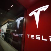 The Tesla logo is displayed at the company&#x27;s store in Cherry Creek Mall, Feb. 9, 2019, in Denver. Tesla&#x27;s stock tumbled below $150 per share Thursday, April 18, 2024, giving up all of the gains made over the past year as the electric vehicle maker reels from falling sales and steep discounts intended to lure more buyers. (AP Photo/David Zalubowski, File)