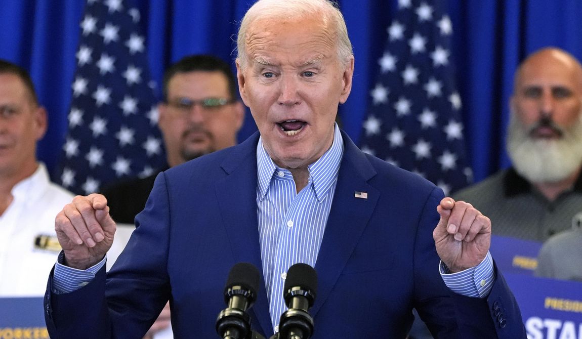 President Joe Biden speaks at the United Steelworkers Headquarters in Pittsburgh, April 17, 2024. Biden and former President Donald Trump will go before voters on April 23, 2024, in Pennsylvania&#x27;s presidential primaries, a prelude to the November general election when the commonwealth is expected to once again to play a critical role in the race for the White House. (AP Photo/Gene J. Puskar) **FILE**