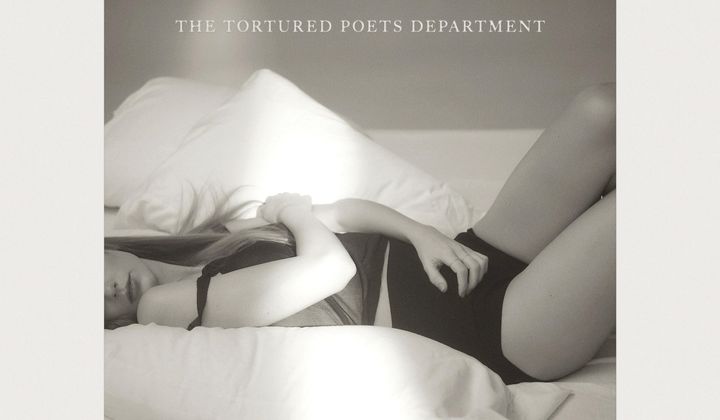 This cover image released by Republic Records show &quot;The Tortured Poets Department&quot; by Taylor Swift. (Republic Records via AP)