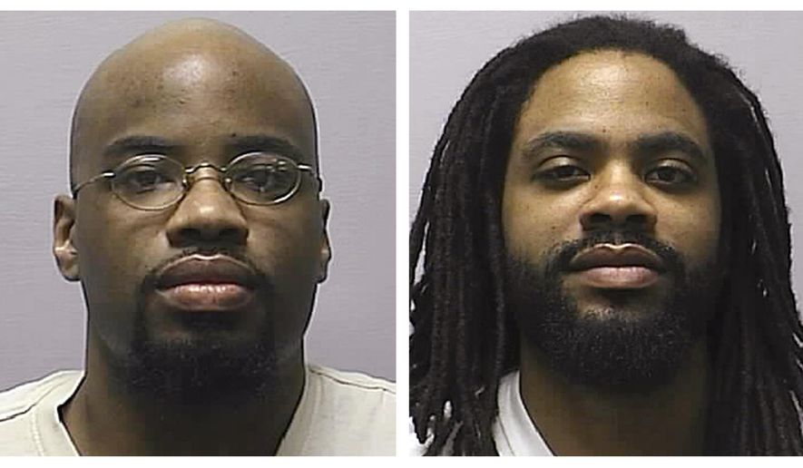 This combination of 2013 file photos provided by the Kansas Department of Corrections shows Reginald Carr, left, and Jonathan Carr. (Kansas Department of Corrections via AP, File)
