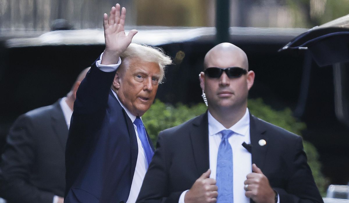NextImg:Trump arrives for the start of his criminal trial, an American first