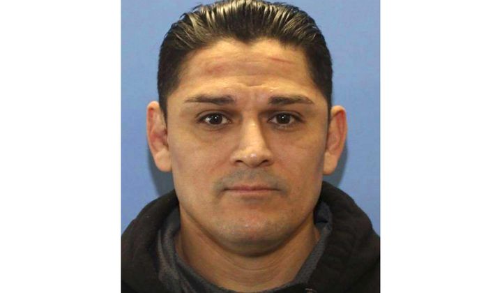 This image provided by the West Richland Police Department shows Elias Huizar. Huizar, a former Washington state police officer, was on the run Tuesday, April 23, 2024, after killing two people, including his ex-wife, who had recently obtained a protection order against him, authorities said. The Washington State Patrol late Monday issued an alert that the ex-Yakima officer had fled with 1-year-old Roman Huizar. (West Richland Police Department via AP)