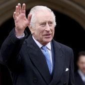 Britain&#x27;s King Charles III waves as he leaves after attending the Easter Matins Service at St. George&#x27;s Chapel, Windsor Castle, England, March 31, 2024. Buckingham Palace says King Charles III will resume his public duties next week following treatment for cancer. The announcement on Friday April 26, 2024, comes almost three months after Charles took a break from public appearances to focus on his treatment for an undisclosed type of cancer. (Hollie Adams/Pool Photo via AP, File)