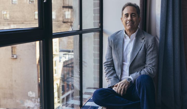 Jerry Seinfeld poses for a portrait to promote the film &quot;Unfrosted&quot; on Tuesday, April 16, 2024, in New York. (Photo by Victoria Will/Invision/AP)