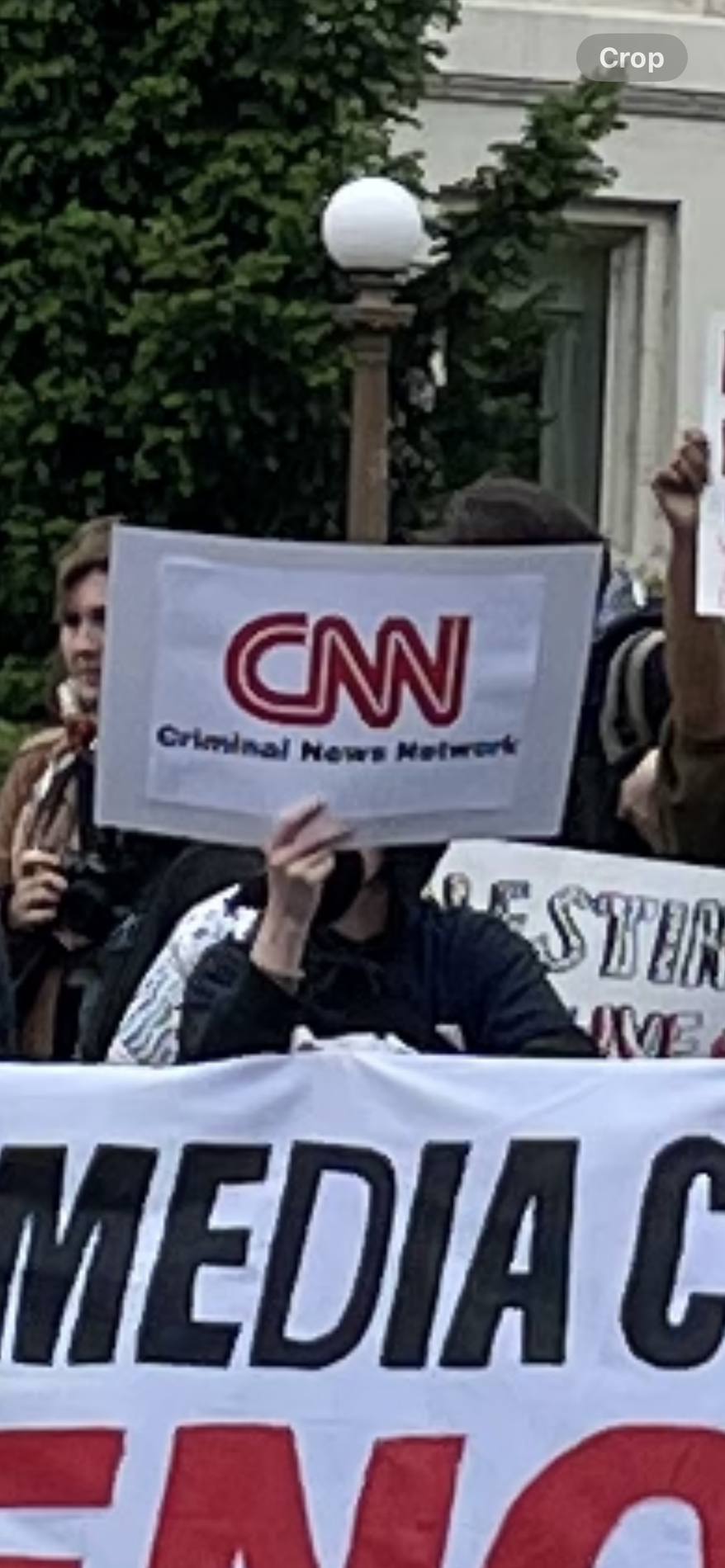 Protesters descended on The Washington Hilton Saturday where President Biden plans to speak at the annual White House Correspondents' Dinner. Photo credit: Kayla Wood / The Washington Times.