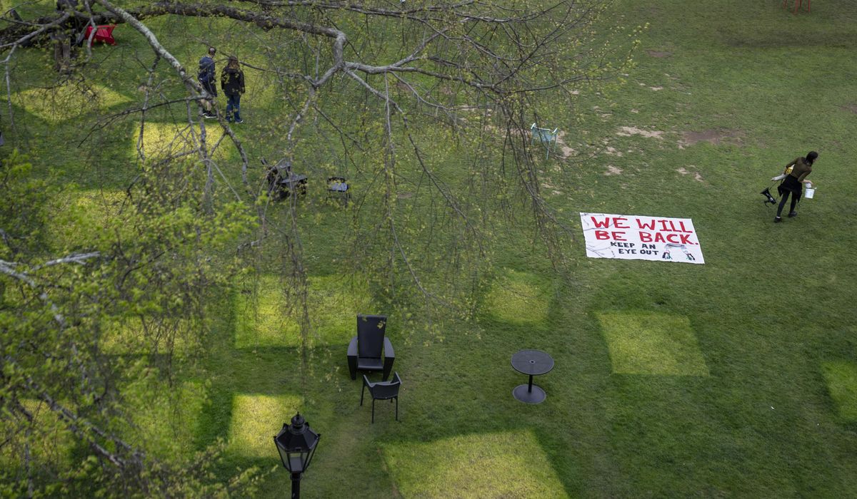 NextImg:Brown University president’s commencement speech briefly interrupted by protesters