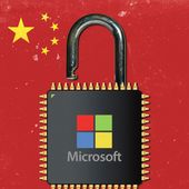 Microsoft hacked and China illustration by Greg Groesch / The Washington Times
