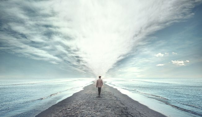 Man walking between two seas. One of your repeated refrains argues the difference between the &quot;imago Dei&quot; and the &quot;imago dog.&quot; I&#x27;m not sure I understand. Can you explain? File photo: fran_kie via Shutterstock.