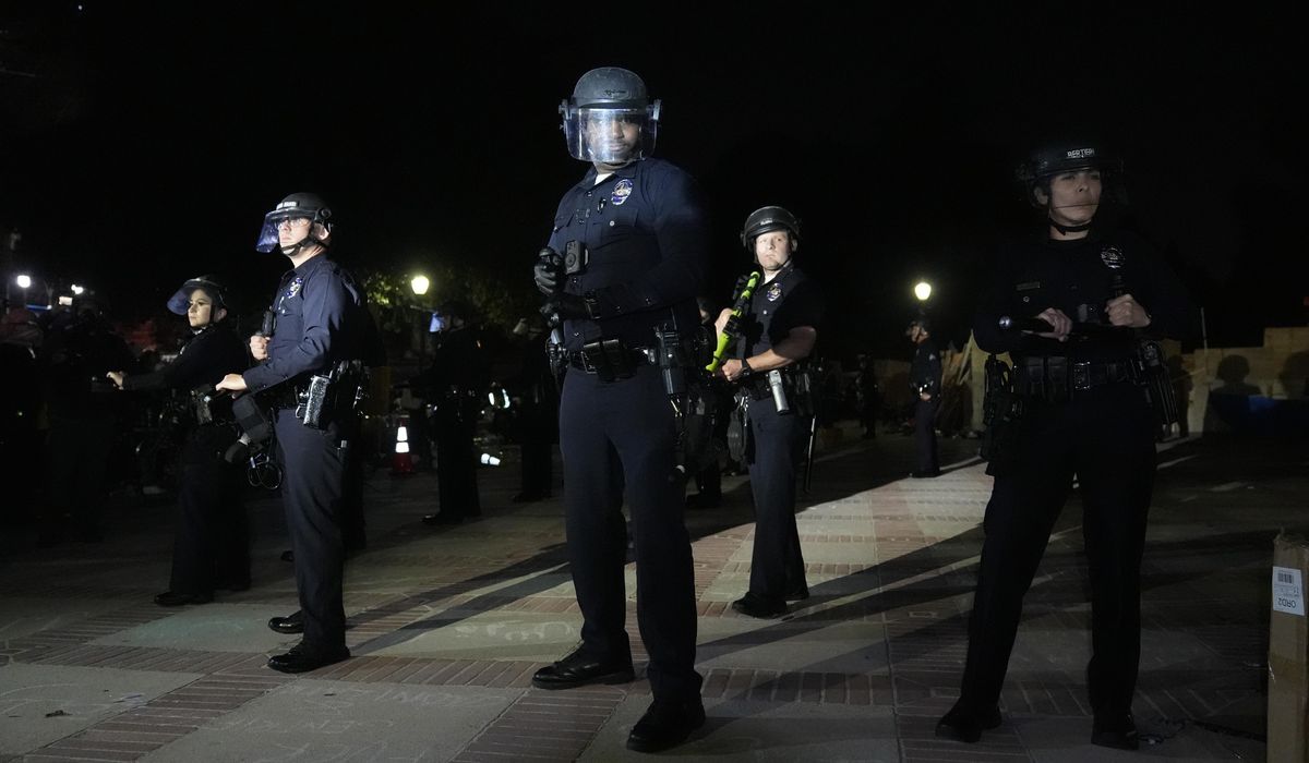 NextImg:UCLA police arrest 18-year-old for alleged attack on pro-Palestinian encampment