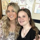 All-American swimmer Riley Gaines, who hosts OutKick&#x27;s &quot;Girls on Gaines&quot; podcast, appeared at a press conference in Charleston, West Virginia, on April 24, 2024, with Emmy Salerno, one of the five West Virginia girls who refused to compete against a transgender athlete at a middle-school track meet. (Courtesy of OutKick)