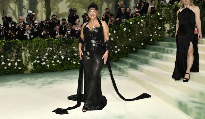 Ashley Graham attends The Metropolitan Museum of Art&#x27;s Costume Institute benefit gala celebrating the opening of the &quot;Sleeping Beauties: Reawakening Fashion&quot; exhibition on Monday, May 6, 2024, in New York. (Photo by Evan Agostini/Invision/AP)