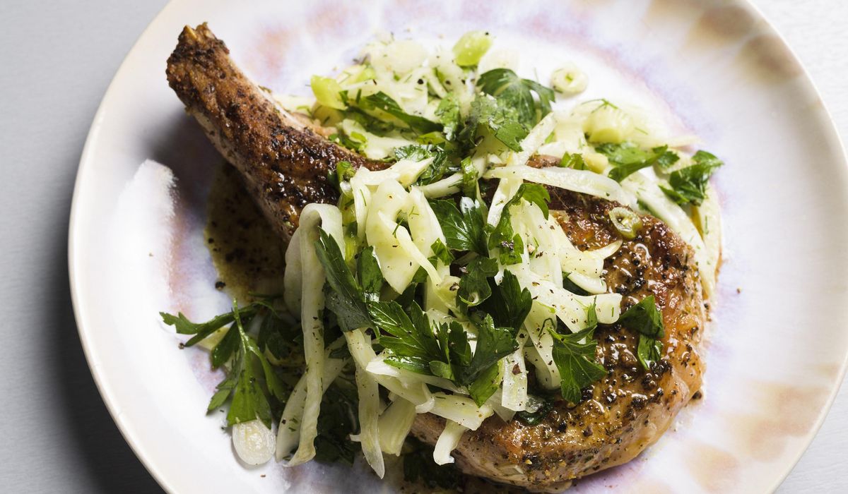 NextImg:These simple seared pork chops boast the flavors of porchetta without all the work