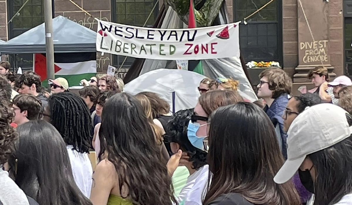 NextImg:Wesleyan accused of caving to anti-Israel protesters to keep the peace at graduation