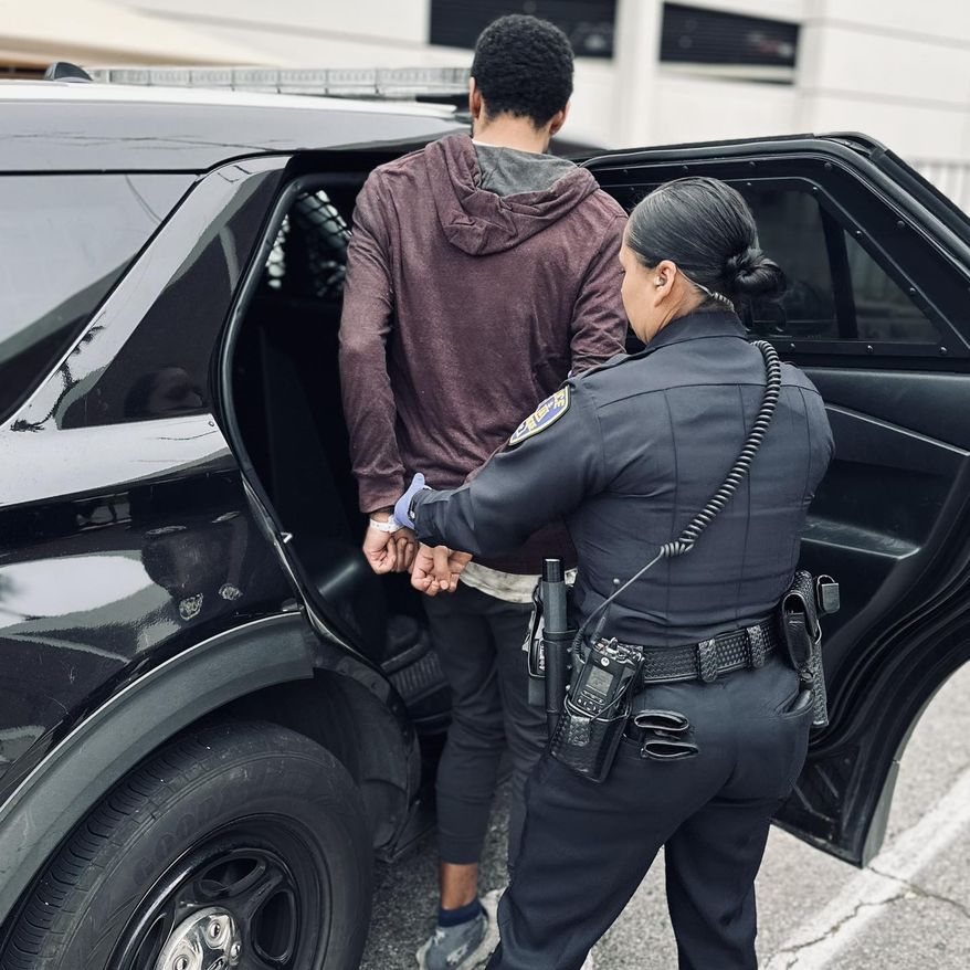 Police in Southern California on Sunday said a man recently released from jail was rearrested hours later after he was accused of hitting a security guard with a chunk of cement. Riverside police said they charged Dandre Parker Jr., 25, with assault with a deadly weapon in the attack on the security guard working at a downtown grocery store. (Photo courtesy of Riverside Police Department)