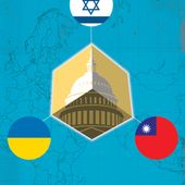 Congress foreign aid package to Israel, Taiwan and Ukraine illustration by Linas Garsys / The Washington Times