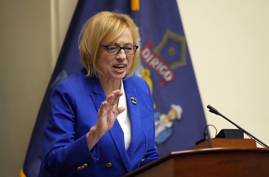 Democratic Gov. Janet Mills delivers her State of the State address, Tuesday, Jan. 30, 2024, at the State House in Augusta, Maine. (AP Photo/Robert F. Bukaty, File)