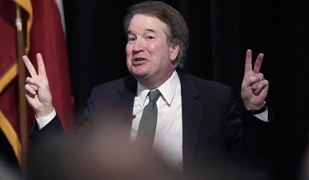 NextImg:Justice Kavanaugh says unpopular rulings can later become ‘fabric of American constitutional law’