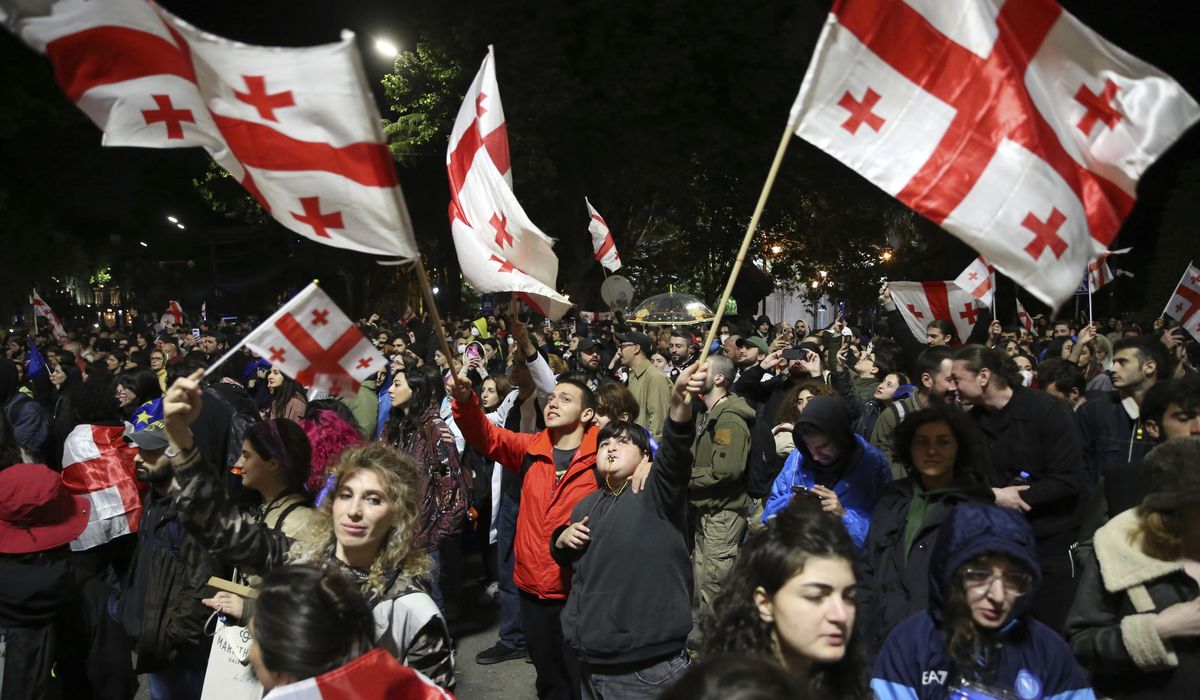 NextImg:Thousands protest in Georgia over the weekend against ‘Russia-style’ law on foreign influence