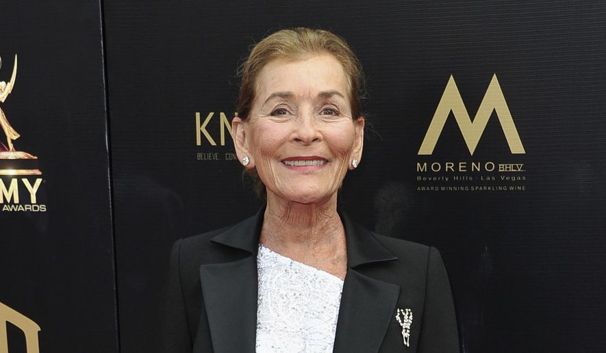 Judge Judy Sheindlin arrives at the 46th annual Daytime Emmy Awards in Pasadena, Calif., on May 5, 2019. Sheindlin sued the parent company of the National Enquirer and InTouch Weekly on Monday, May 13, 2024, for a story that she said falsely claimed that she was trying to help the Menendez brothers get a retrial after they were convicted of murdering their parents. (Photo by Richard Shotwell/Invision/AP, File)